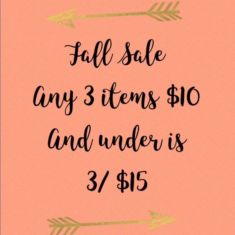 Any item $10 or below can be bundled!!